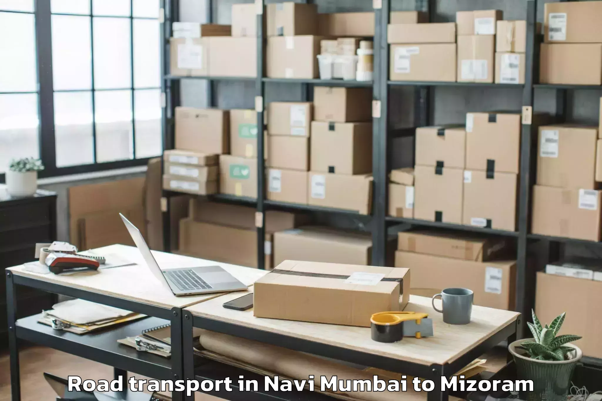 Book Navi Mumbai to Lawngtlai Road Transport